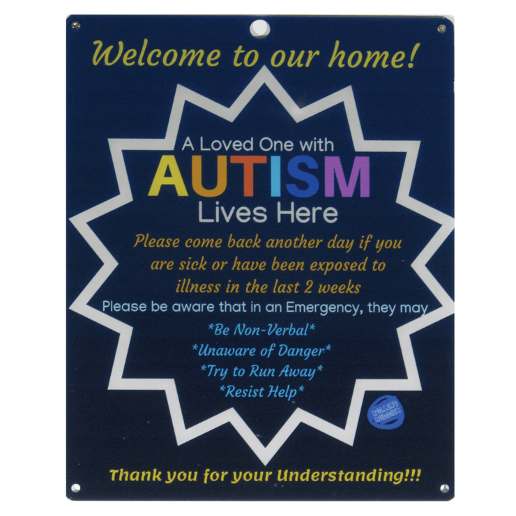 Bundle Dark Blue Autism Plastic Door and Car Plastic Sign