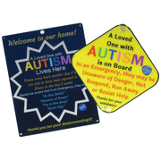 Bundle Dark Blue Autism Plastic Door and Car Plastic Sign