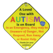 Ultimate Bundle Keychain, Light Blue Autism Plastic Door Sign and Plastic Car Sign