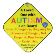 Ultimate Bundle Keychain, Dark Blue Autism Plastic Door Sign and Plastic Car Sign