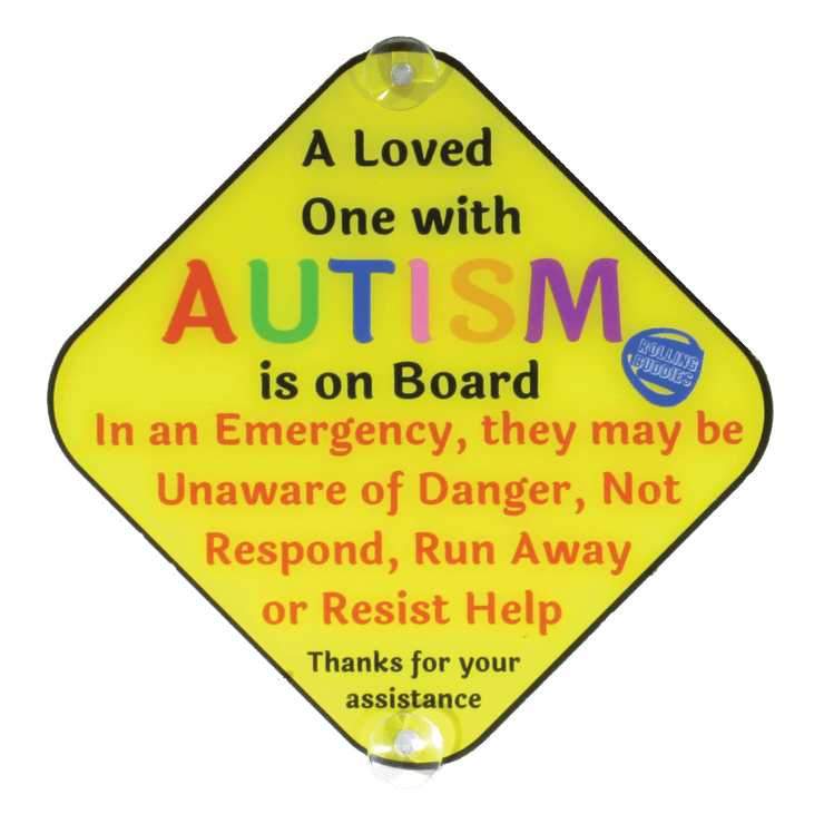 Bundle Dark Blue Autism Plastic Door and Car Plastic Sign