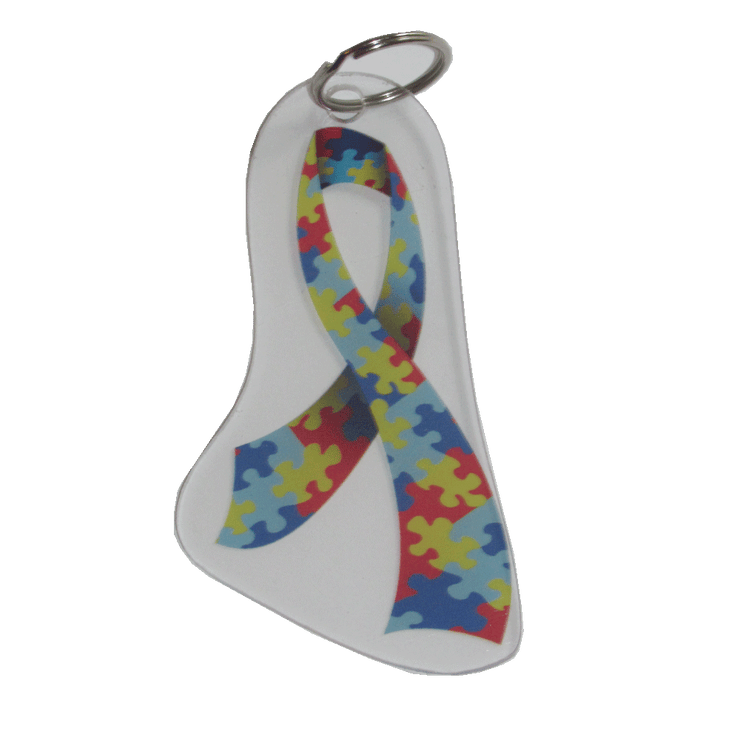 Autism Awareness Ribbon Keychain