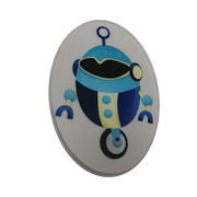 Blue Robot Wheelchair Decoration