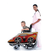 Orange Bull Race Car Wheelchair Costume Child's