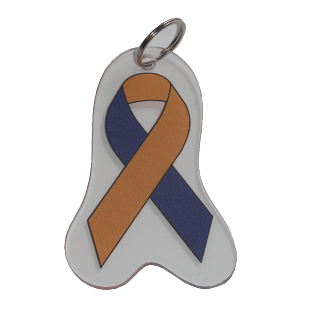 Caregivers Awareness Ribbon Keychain