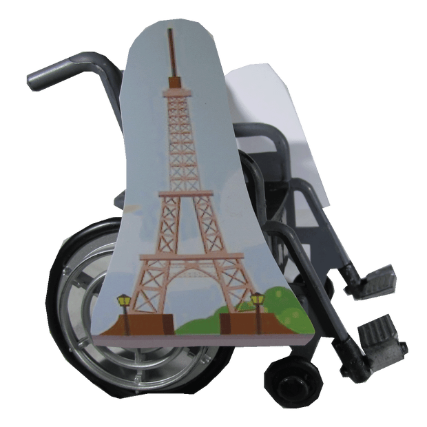 Cartoon Eiffel Tower Wheelchair Costume Child's