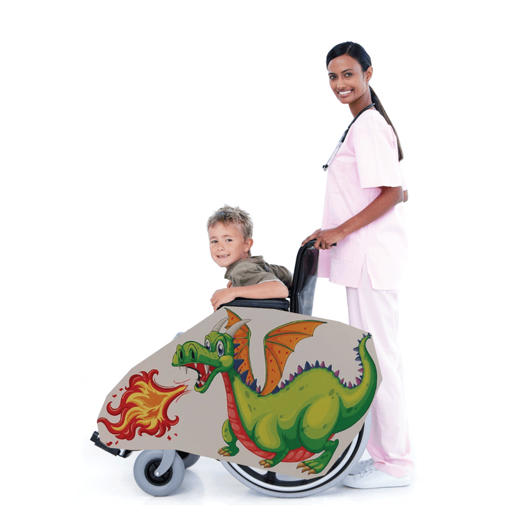Green Fire Dragon Wheelchair Costume Child's