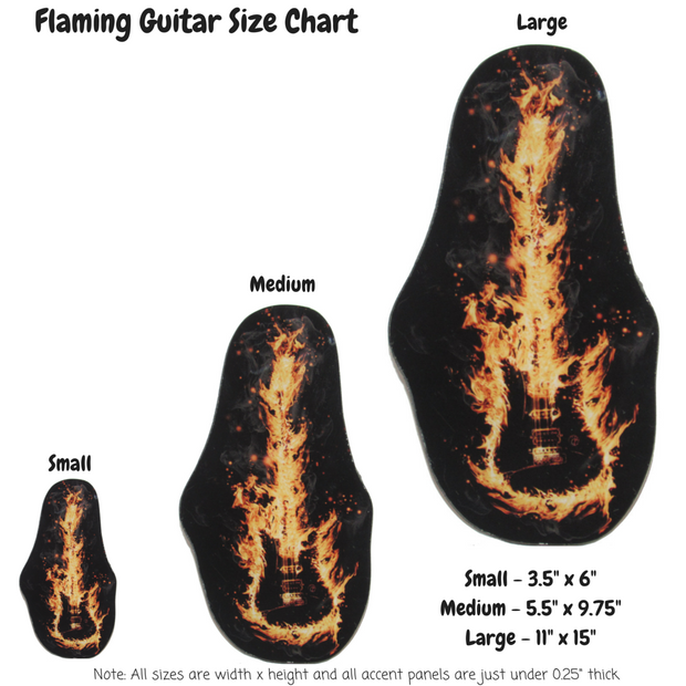 Flaming Guitar Decoration Panel