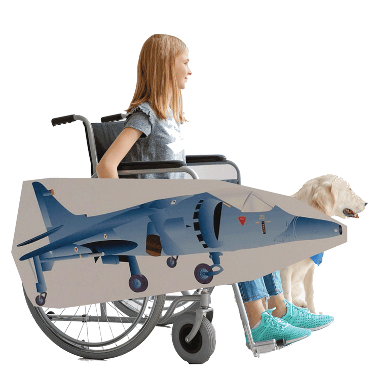 Fighter Jet Plane Wheelchair Costume Child's