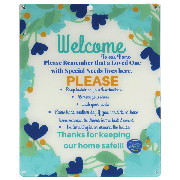 Special Needs Loved One Door Sign - Flower