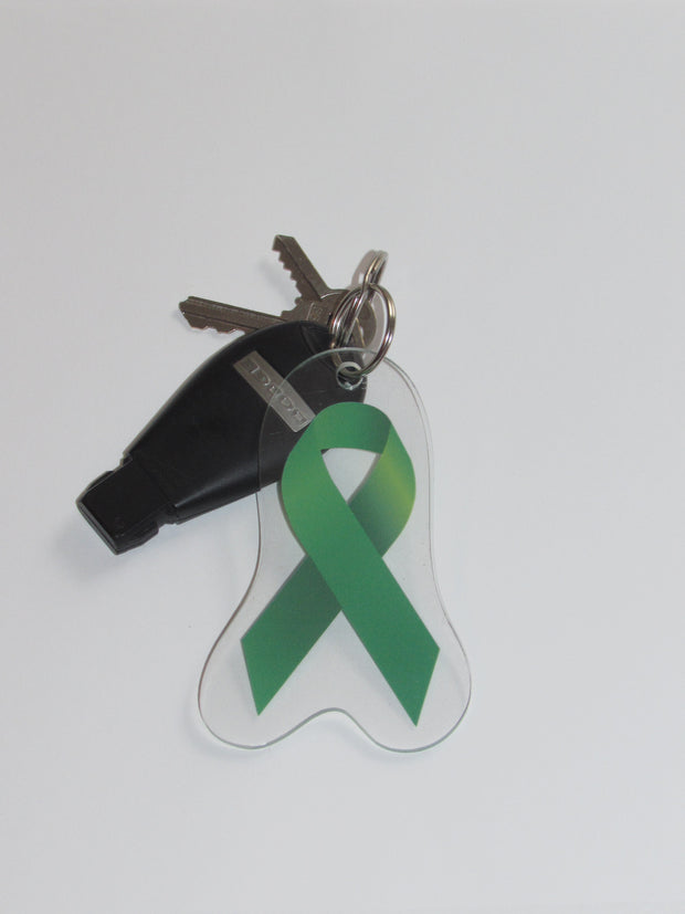 Cerebral Palsy Awareness Ribbon Keychain