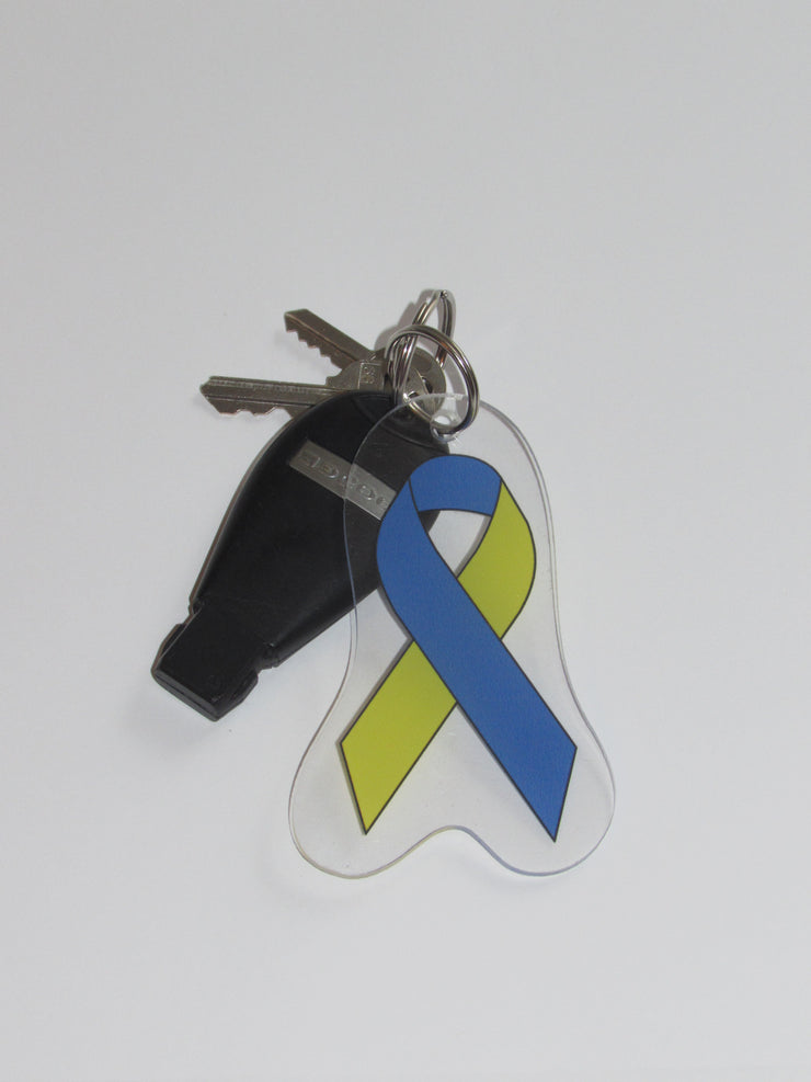 Down Syndrome Awareness Ribbon Keychain
