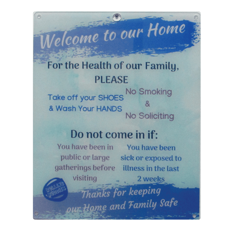 Health Awareness Plastic Door Sign - Blue