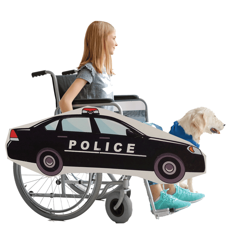 OS Police Car Wheelchair Costume Child's