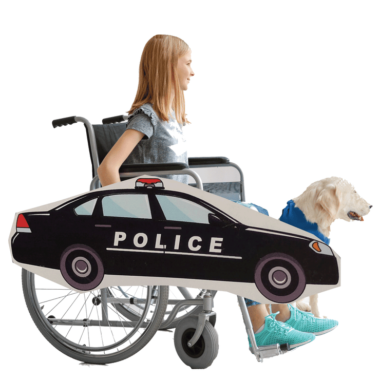 Police Car Wheelchair Costume Child's