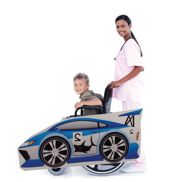 Blue Race Car Wheelchair Costume Child's