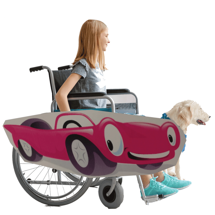 Pink cartoon Car Wheelchair Costume Child's