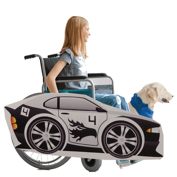 Black White Race Car Wheelchair Costume Child's